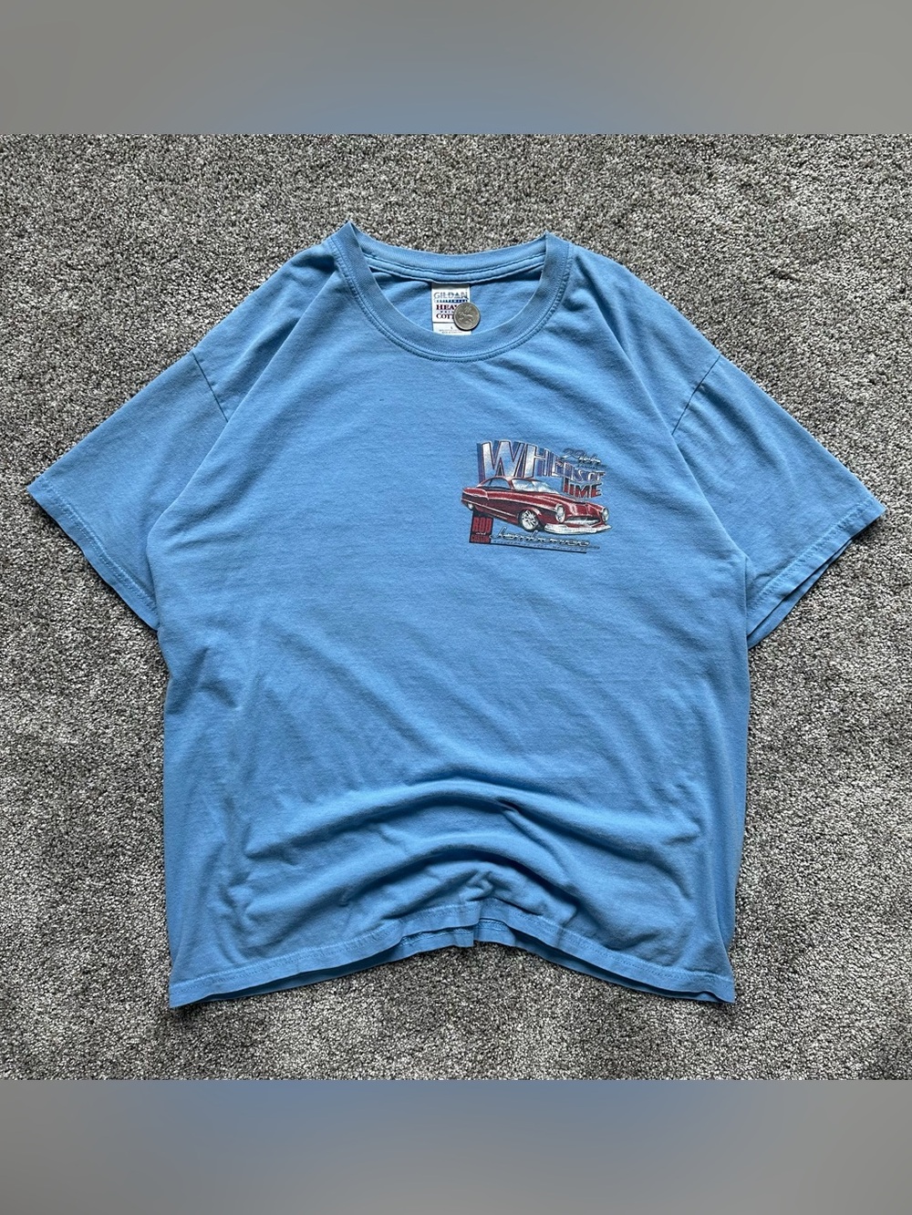 Vintage 2007 Wheels Of Time 29th Annual Rod & Custom Jamboree Blue T-Shirt